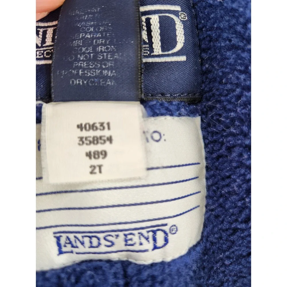 LAND'S END Insulated Fleece lined Snowsuit Hood Jacket Sz 2T Baby Toddler Zip Up